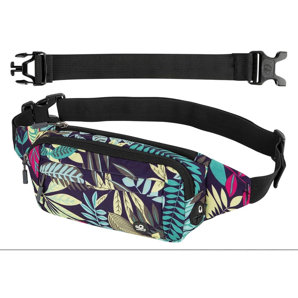 Fanny Pack Waist Belt Shoulder Carry Bag Hip Pack Travel Pouch Tropical Retro‎